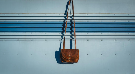 3 Moon Brown Leather Cross Body Purse