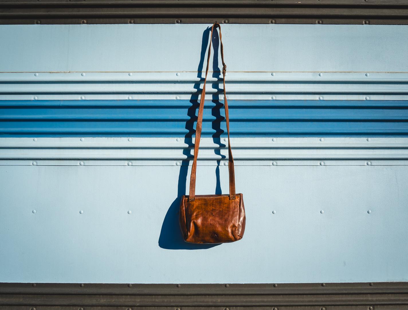 3 Moon Brown Leather Cross Body Purse