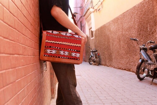 Drift Leather & Carpet Messenger Bag