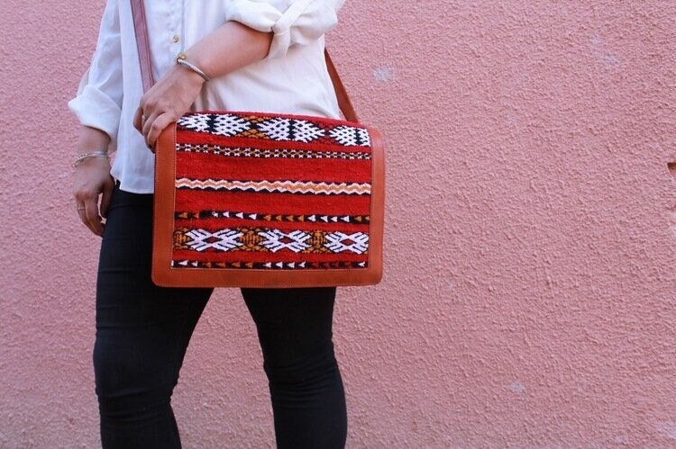 Drift Leather & Carpet Messenger Bag