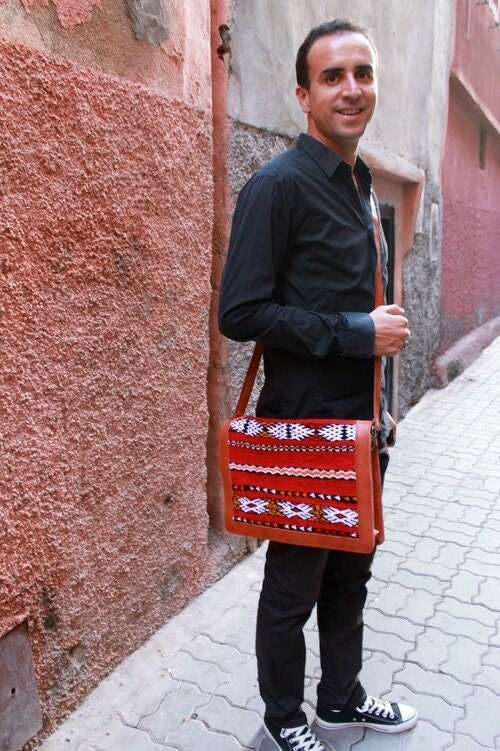 Drift Leather & Carpet Messenger Bag